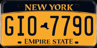 NY license plate GIO7790