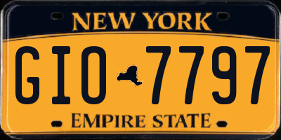 NY license plate GIO7797