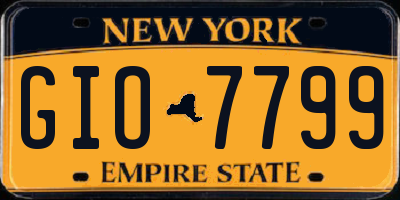NY license plate GIO7799
