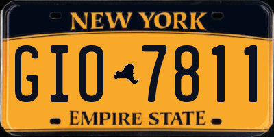 NY license plate GIO7811