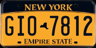 NY license plate GIO7812