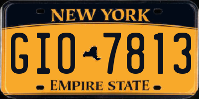 NY license plate GIO7813