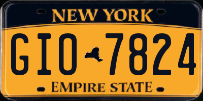 NY license plate GIO7824