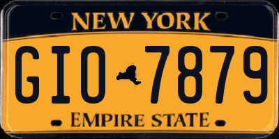 NY license plate GIO7879