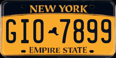 NY license plate GIO7899