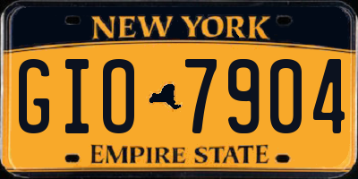 NY license plate GIO7904