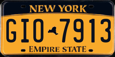 NY license plate GIO7913