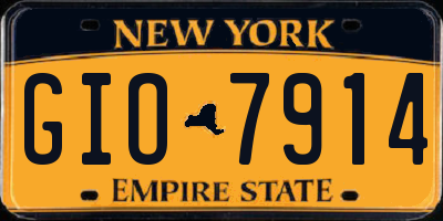 NY license plate GIO7914