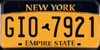 NY license plate GIO7921