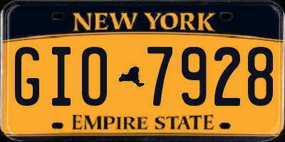 NY license plate GIO7928