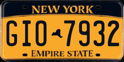 NY license plate GIO7932