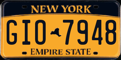 NY license plate GIO7948