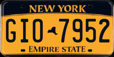 NY license plate GIO7952