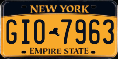 NY license plate GIO7963