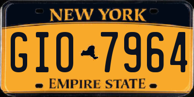 NY license plate GIO7964