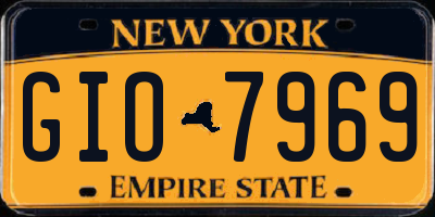 NY license plate GIO7969