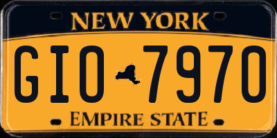 NY license plate GIO7970