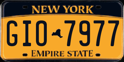 NY license plate GIO7977