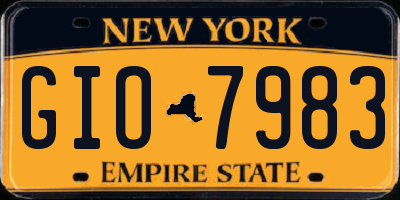 NY license plate GIO7983