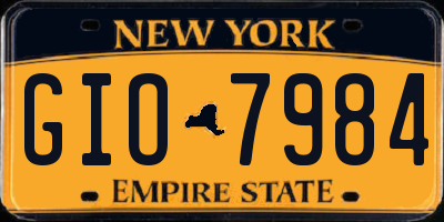 NY license plate GIO7984