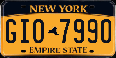 NY license plate GIO7990