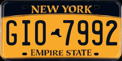 NY license plate GIO7992