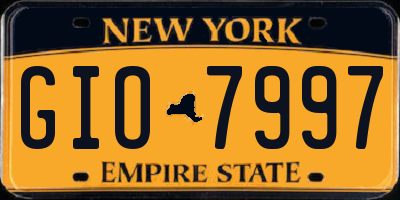 NY license plate GIO7997