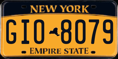 NY license plate GIO8079