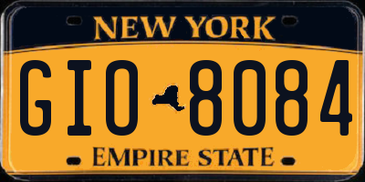 NY license plate GIO8084