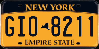 NY license plate GIO8211