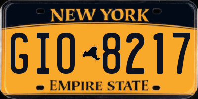 NY license plate GIO8217
