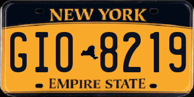 NY license plate GIO8219