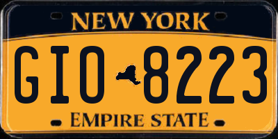 NY license plate GIO8223
