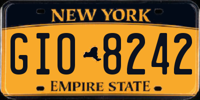 NY license plate GIO8242