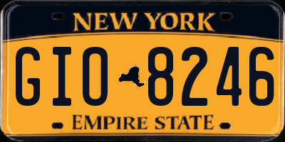 NY license plate GIO8246