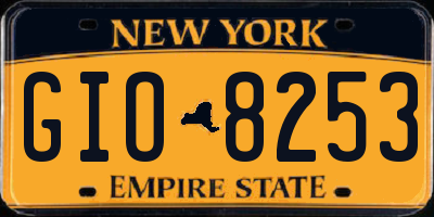 NY license plate GIO8253