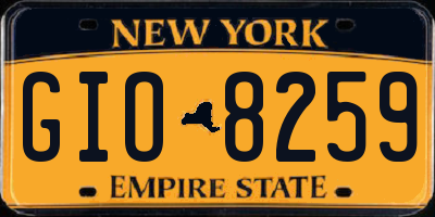 NY license plate GIO8259