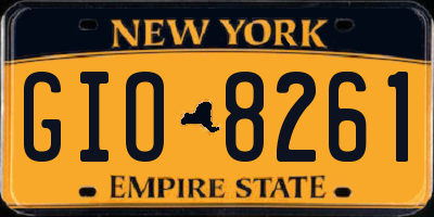 NY license plate GIO8261