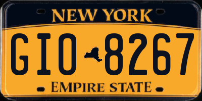 NY license plate GIO8267