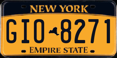 NY license plate GIO8271