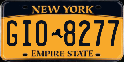 NY license plate GIO8277