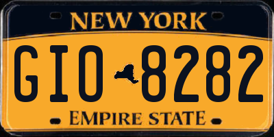NY license plate GIO8282