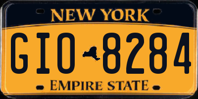 NY license plate GIO8284