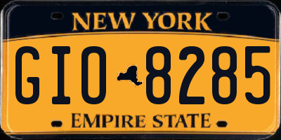 NY license plate GIO8285