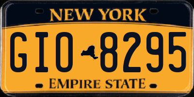 NY license plate GIO8295