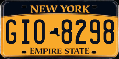 NY license plate GIO8298