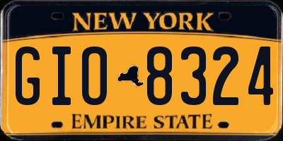 NY license plate GIO8324