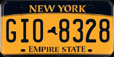 NY license plate GIO8328