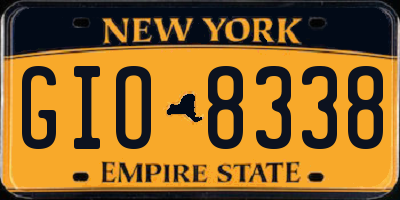 NY license plate GIO8338