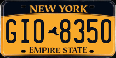 NY license plate GIO8350